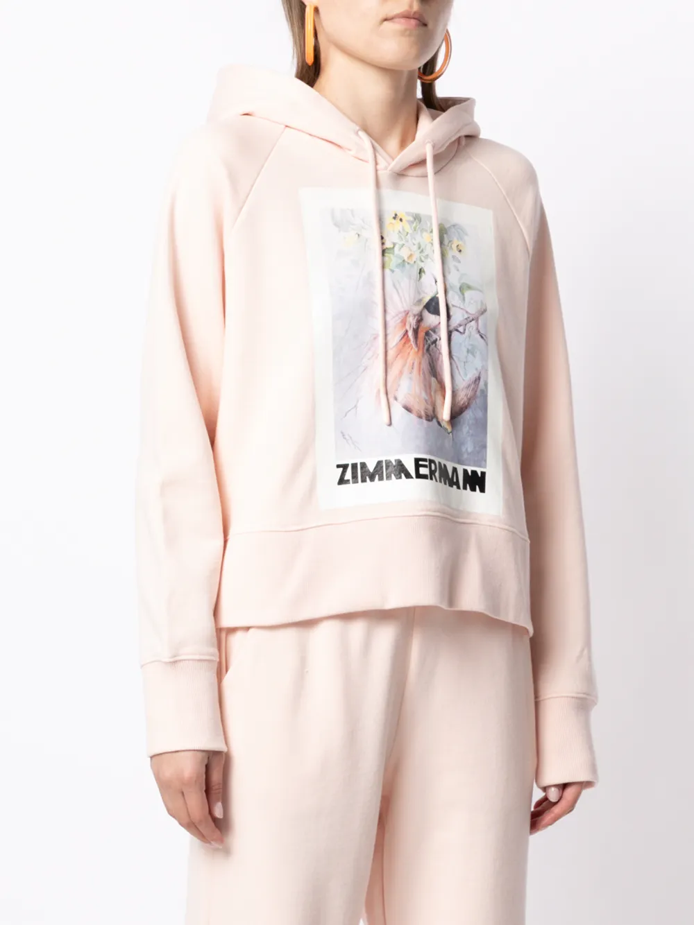 фото Zimmermann худи с цветочным принтом