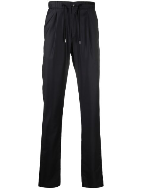 Giorgio Armani fine knit drawstring waist trousers Men