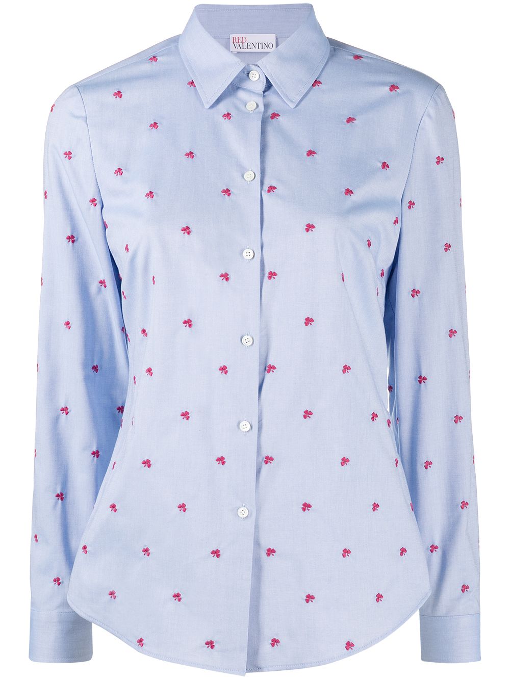 фото Red valentino clover embroidered shirt