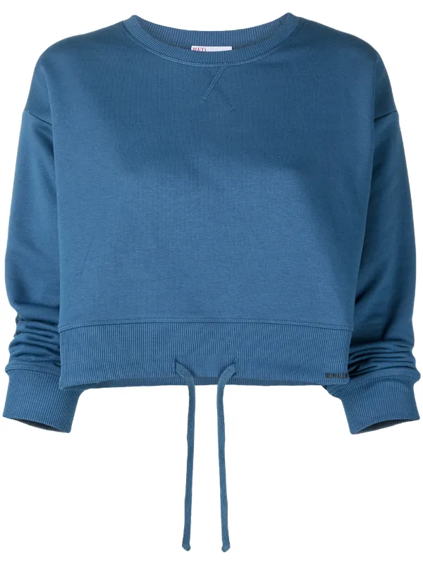 drawstring hem sweatshirt