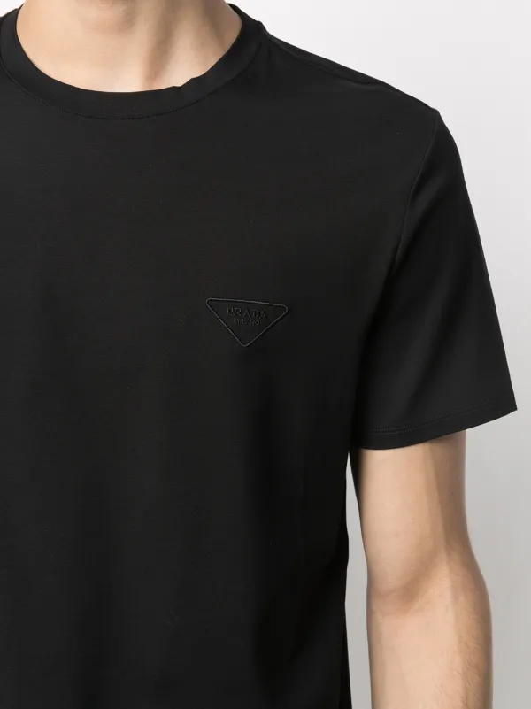 Prada Camiseta De Lã Com Logo Bordado - Farfetch