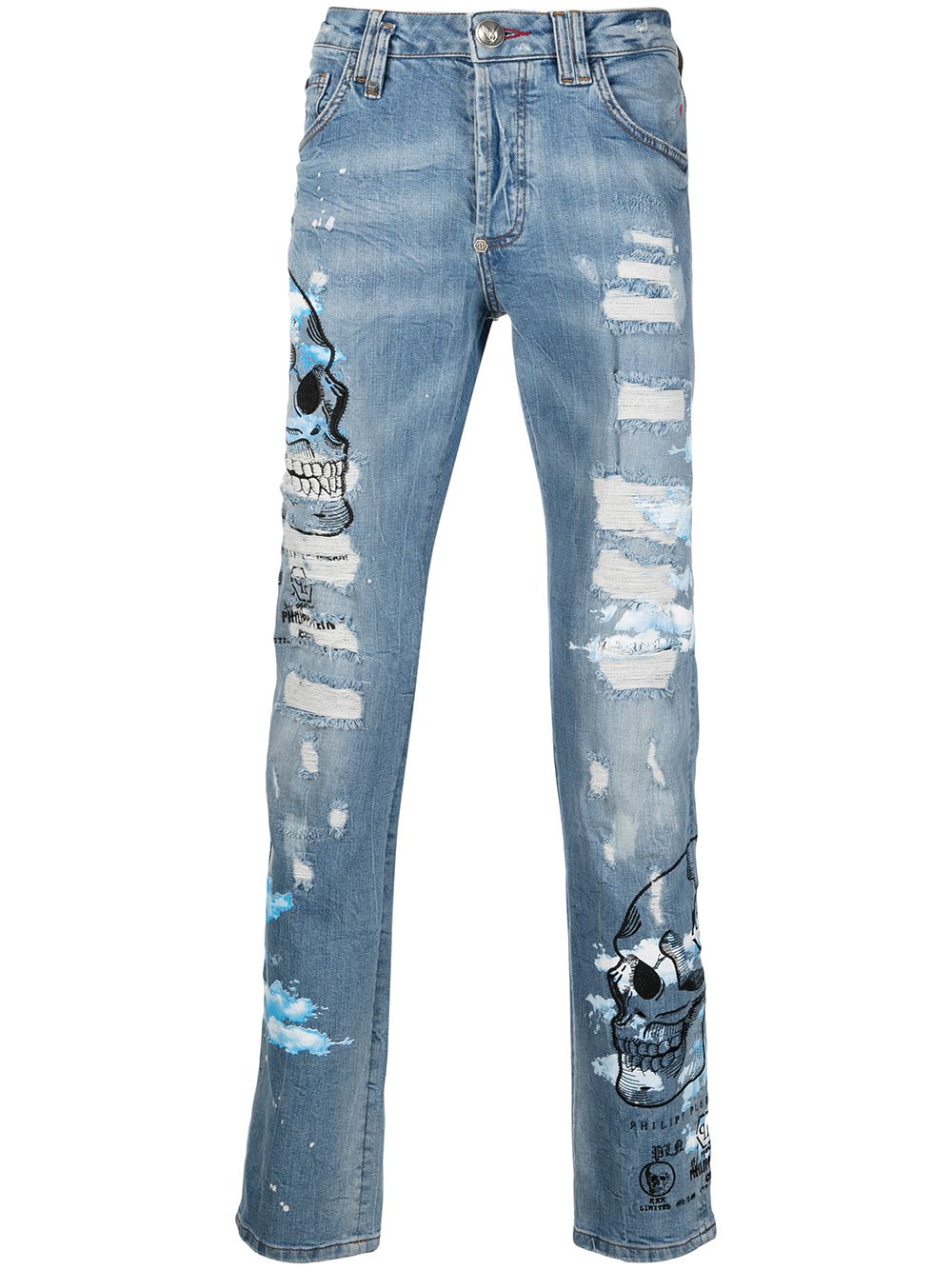 фото Philipp plein прямые джинсы clouds