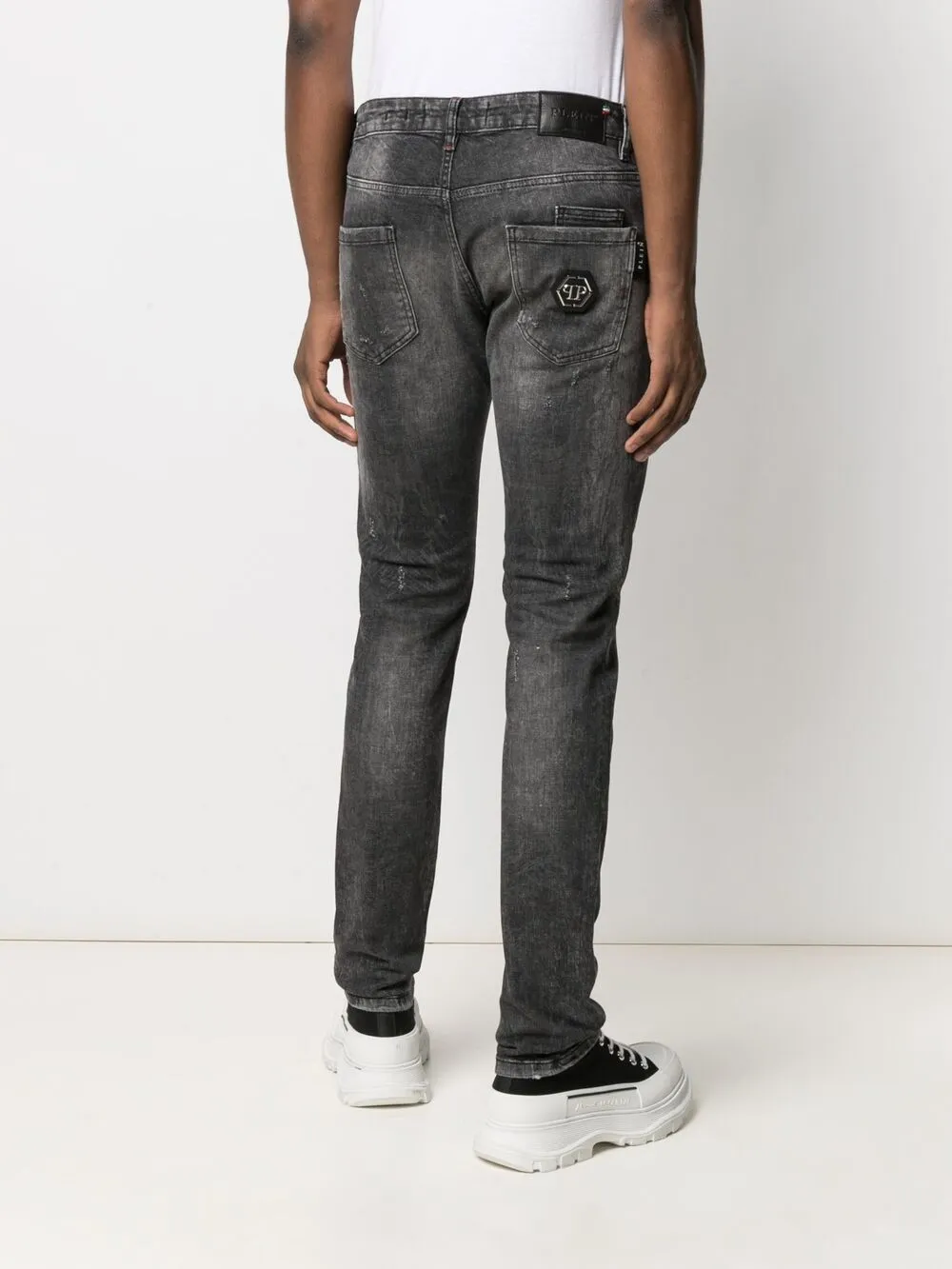 фото Philipp plein джинсы super straight cut с принтом