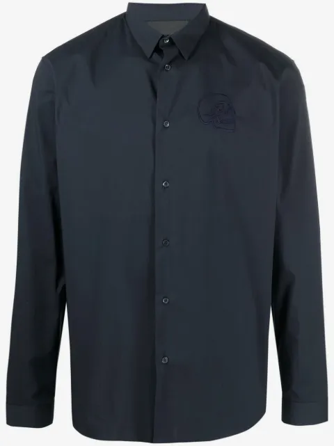Philipp Plein camisa con bordado Skull