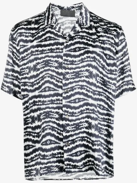 Philipp Plein tie-dye print bowling shirt