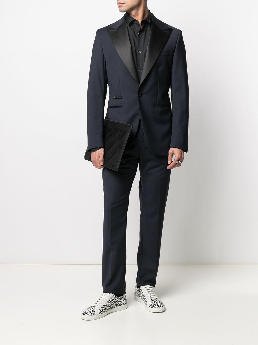 Shop Philipp Plein Slim-cut Iconic Blazer In Blue