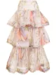 Image 1 of Zimmermann floral-print tiered skirt