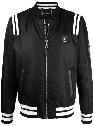 Philipp Plein Leather Bomber Jacket - Farfetch