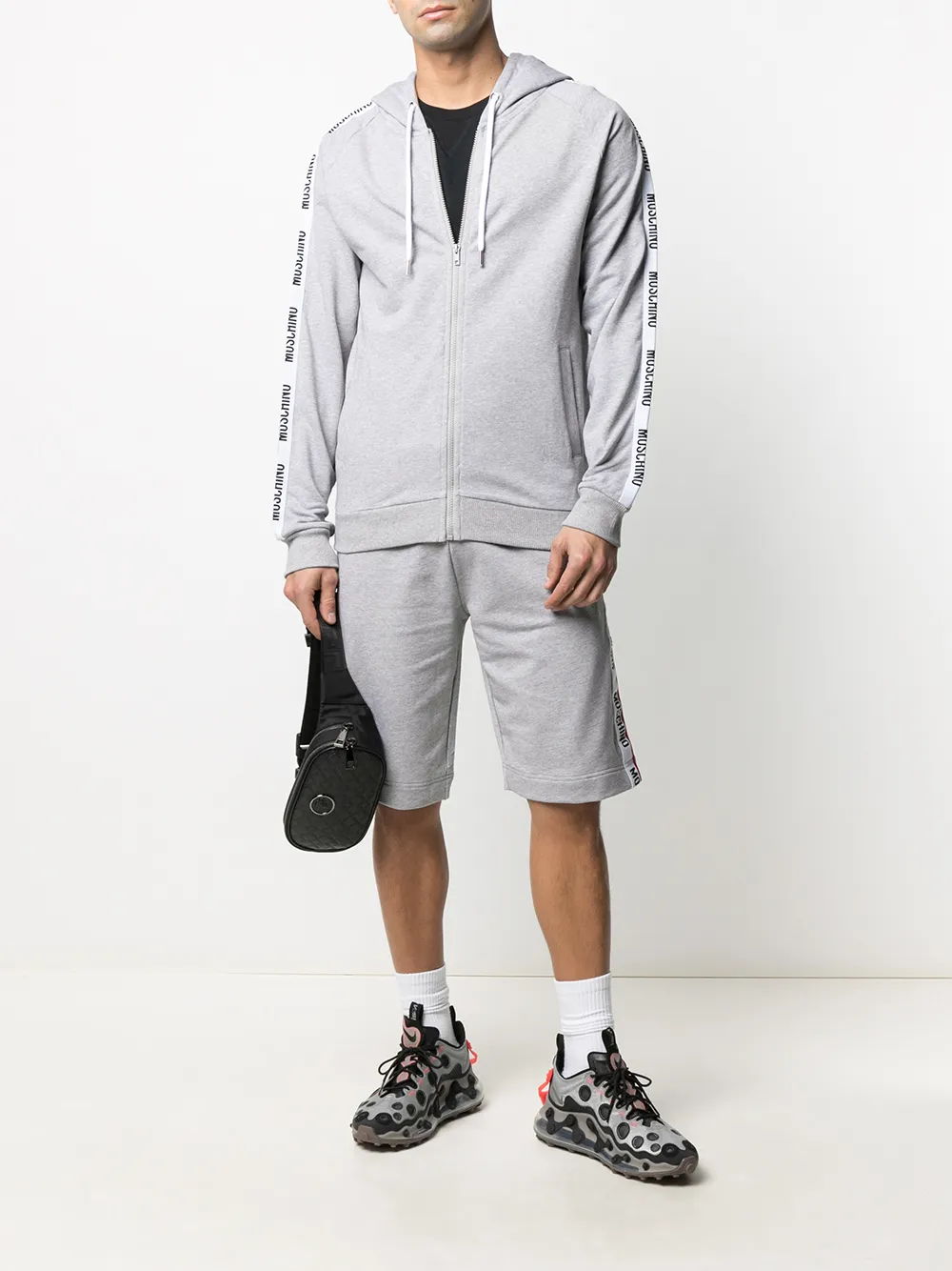 Moschino Hoodie met logo afwerking - Grijs