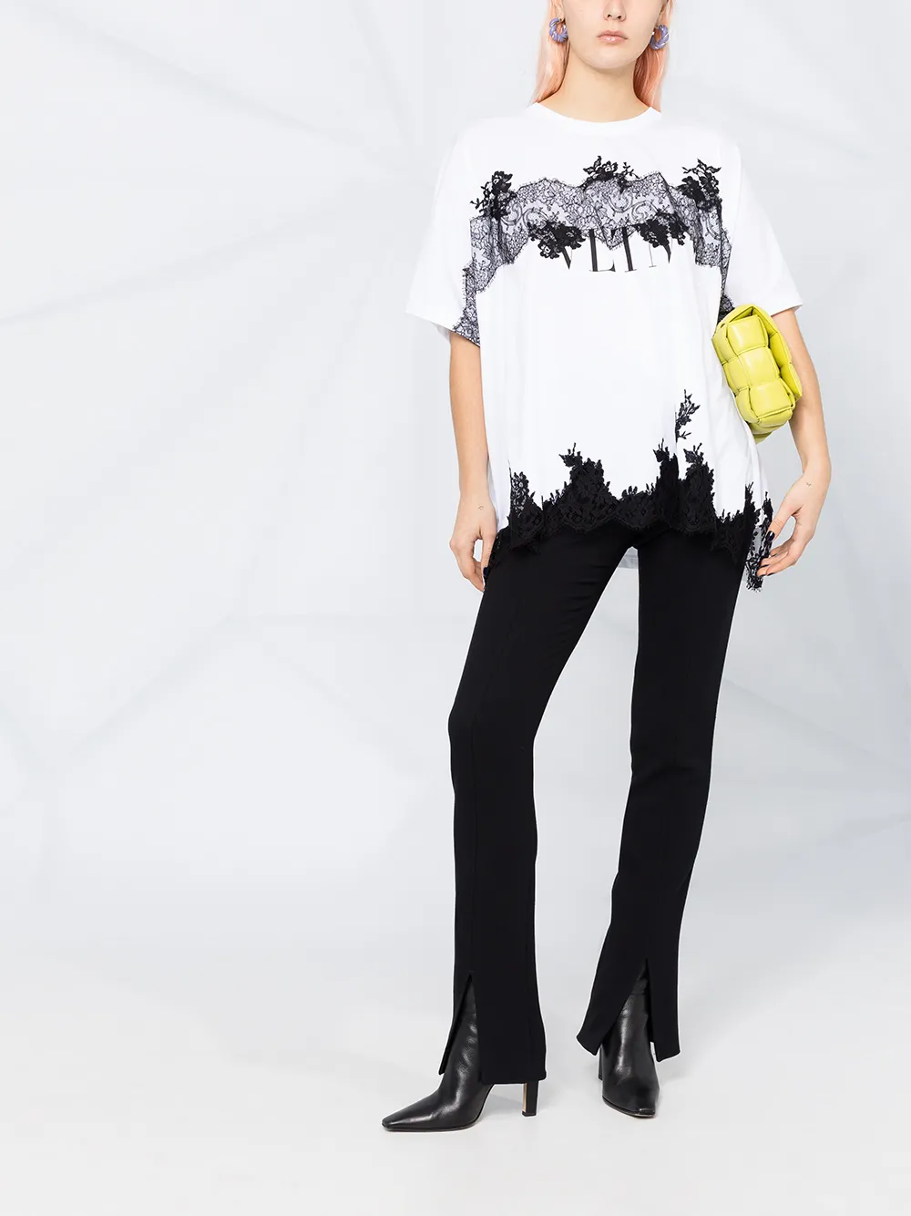 Valentino Garavani T-shirt met detail van kant Wit