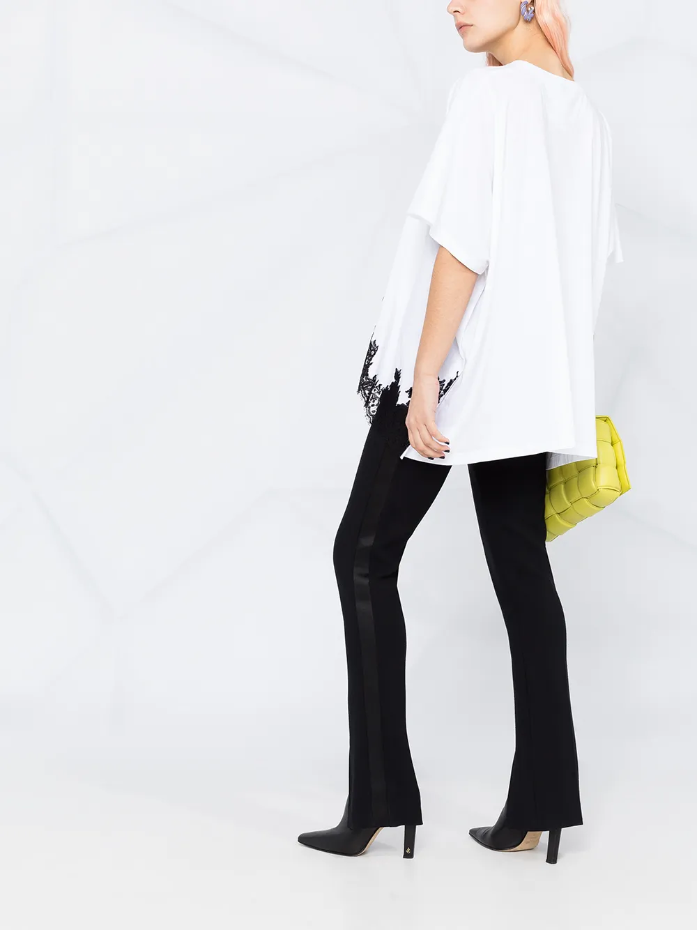 Valentino Garavani T-shirt met detail van kant Wit