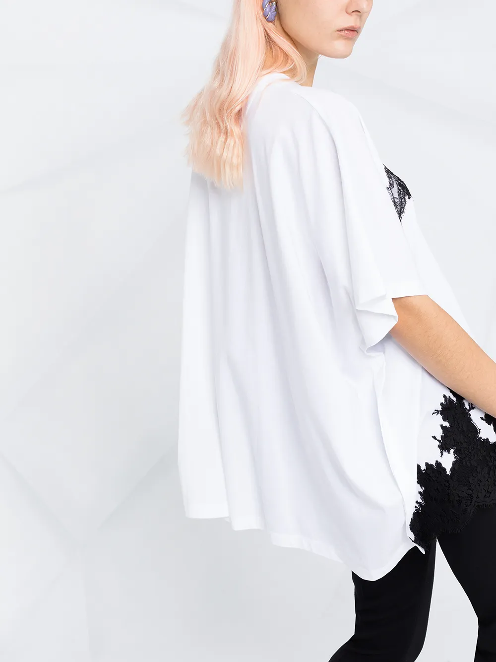 Valentino Garavani T-shirt met detail van kant Wit