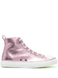 Philipp Plein Megastar laminated high-top sneakers - Pink