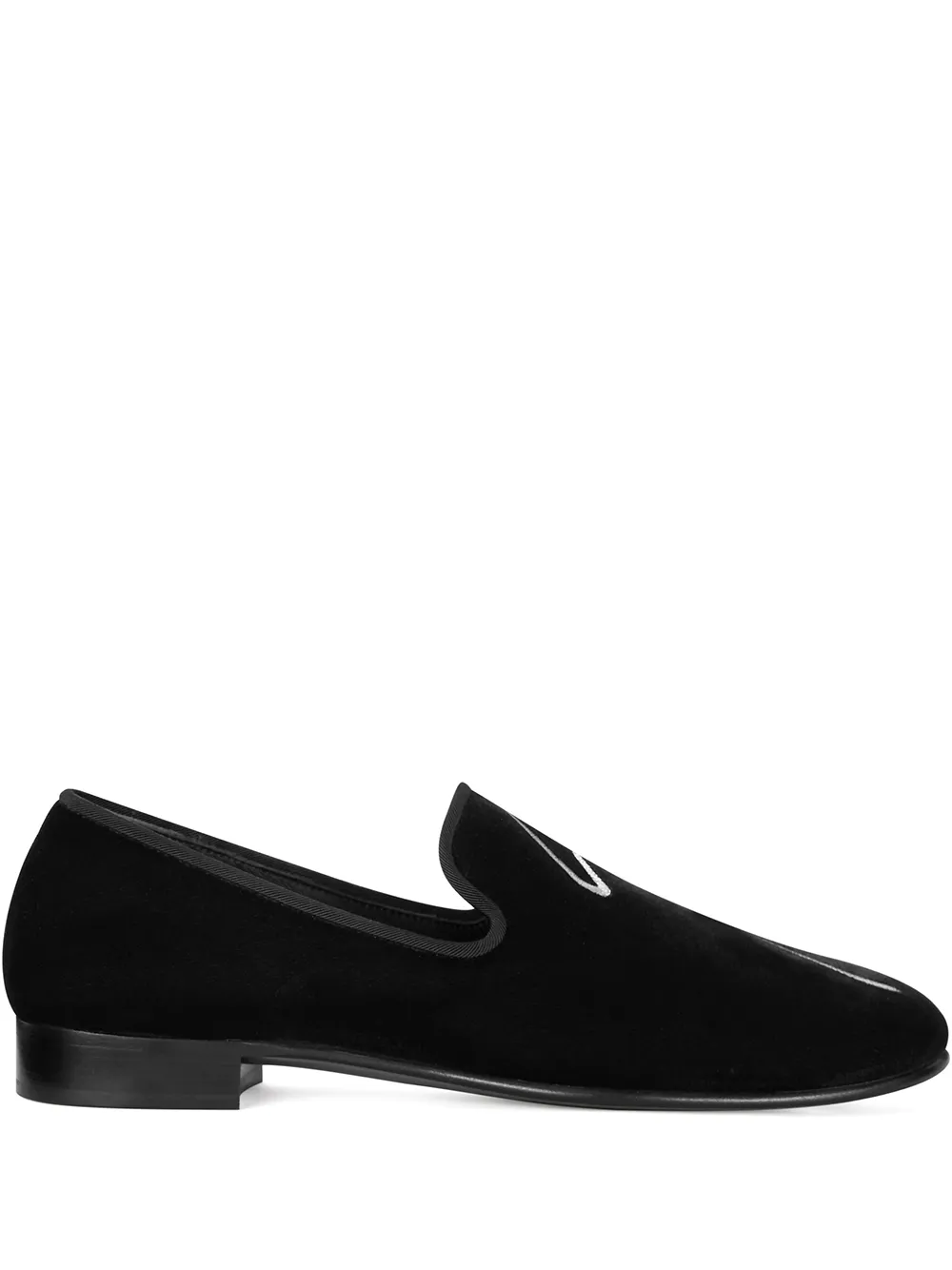 

Giuseppe Zanotti G-Lewis velvet loafers - Black