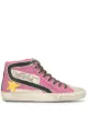 Image 1 of Golden Goose Slide slogan print high-top sneakers