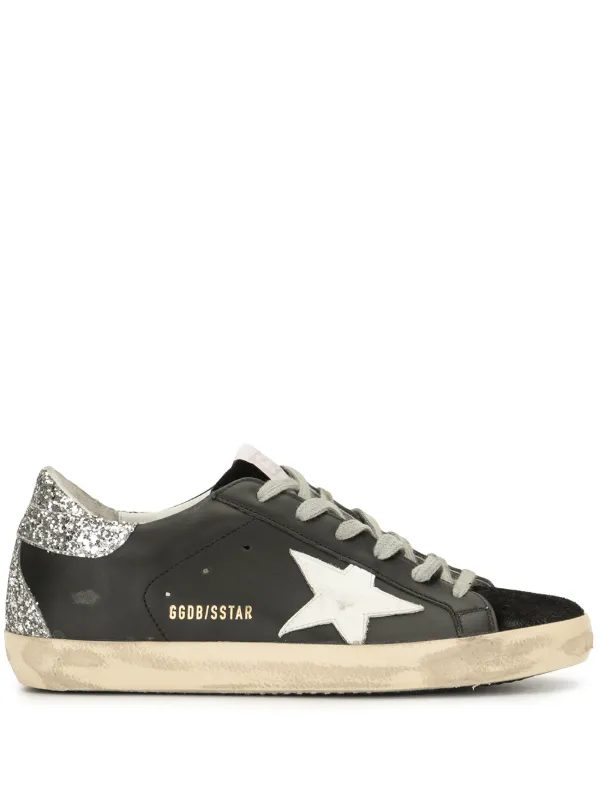 golden goose black star glitter