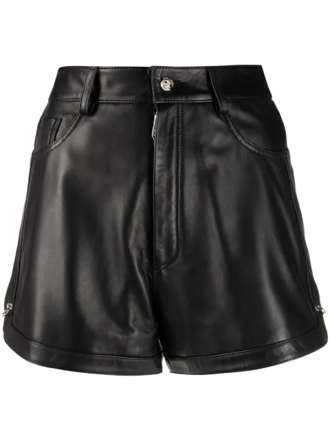 Philipp Plein pin-embellished leather shorts