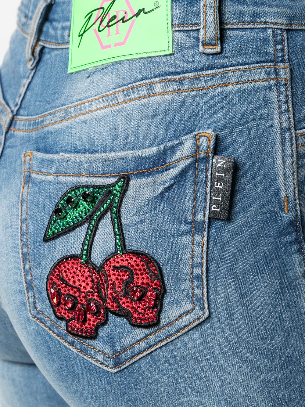 фото Philipp plein джинсы cherries кроя слим