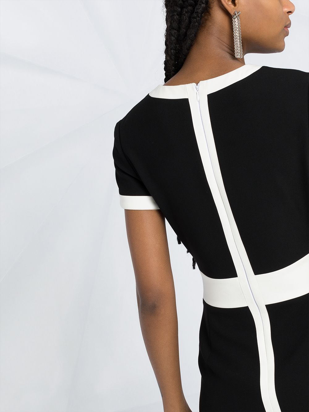 Shop Philipp Plein Contrast-trim Mini Dress In Black