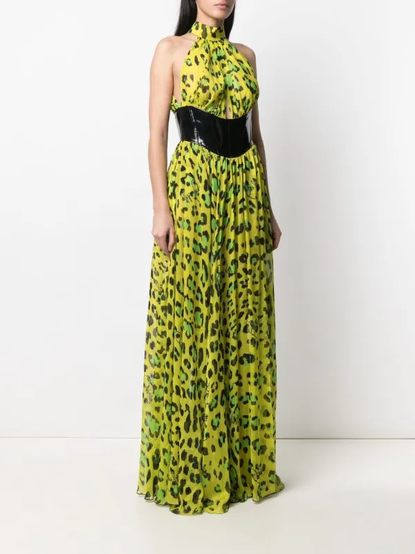 Philipp Plein leopard-print Halterneck 