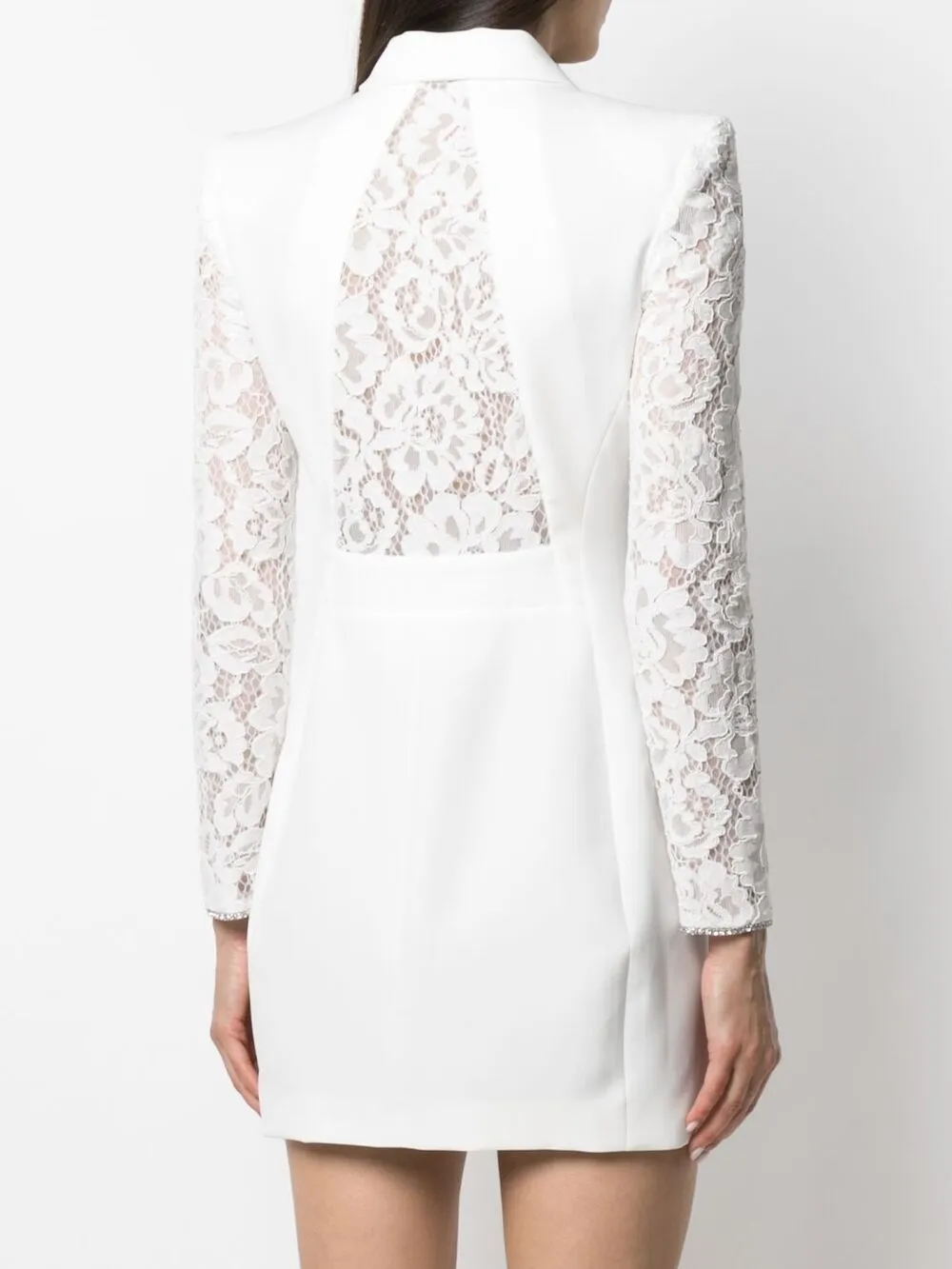 фото Philipp plein короткое платье-блейзер с кружевом