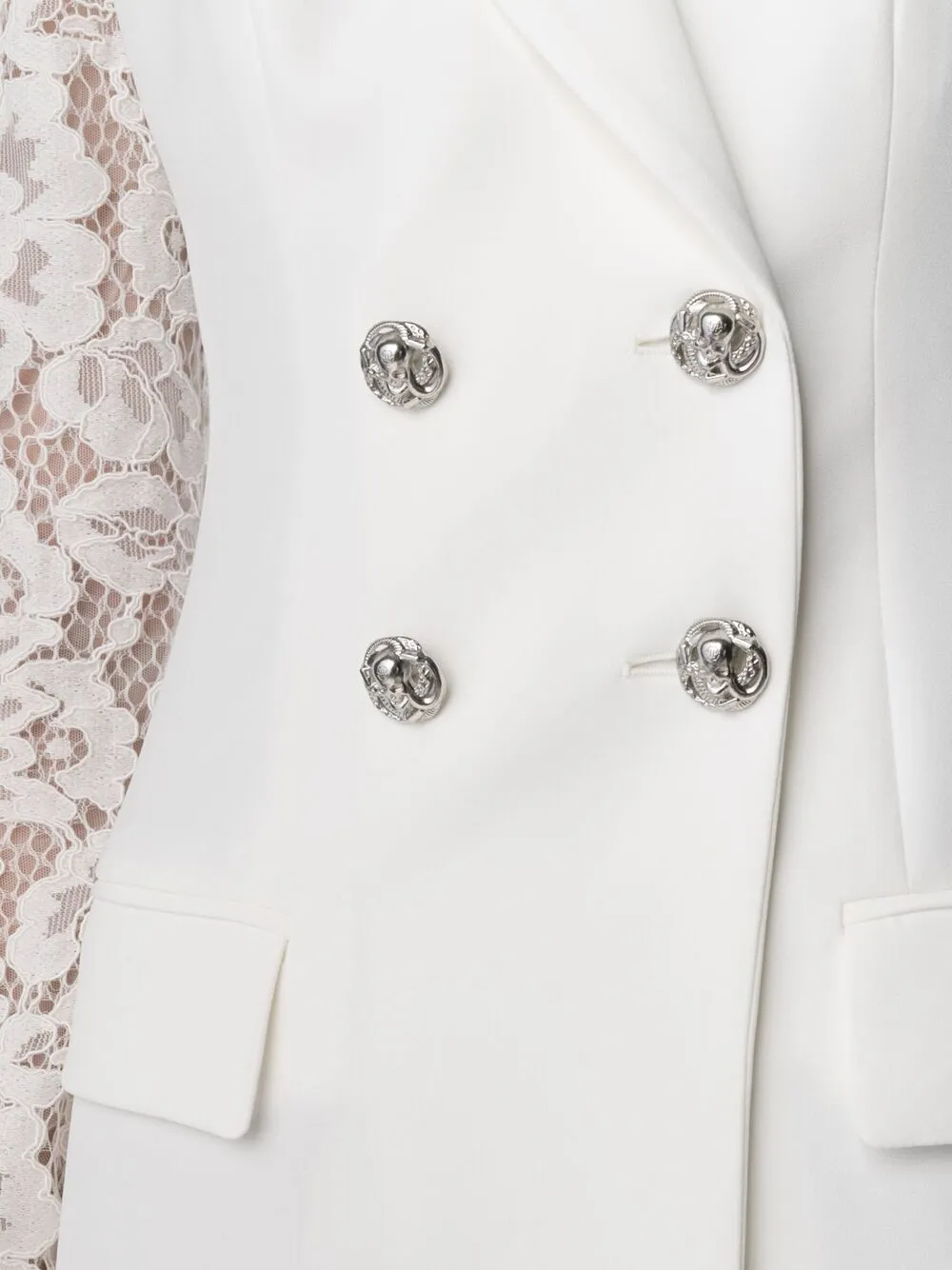 фото Philipp plein короткое платье-блейзер с кружевом