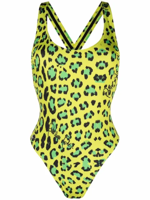 Philipp Plein traje de baño con estampado de leopardo