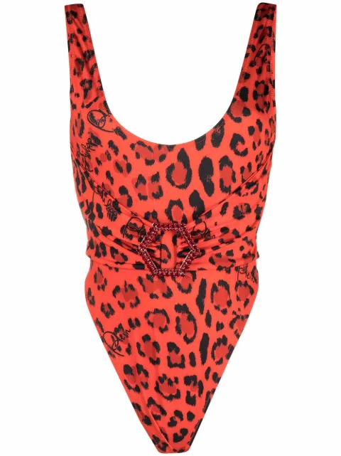 Philipp Plein leopard-print swimsuit