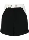 Philipp Plein Cady two-tone short shorts - Black