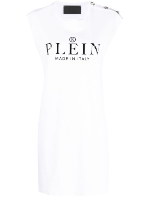 Philipp Plein logo print T-shirt dress Women