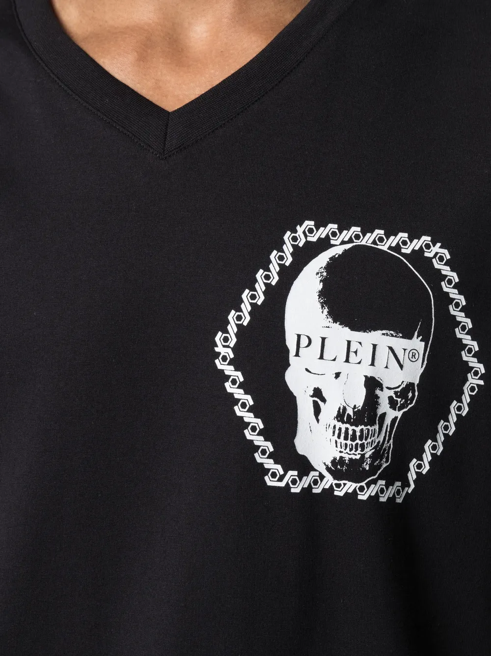 фото Philipp plein футболка с логотипом и принтом skull