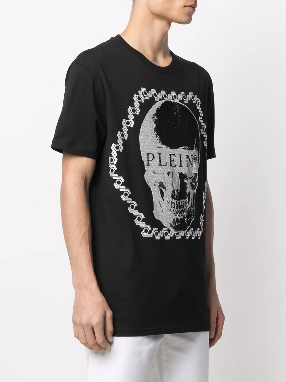 фото Philipp plein футболка с декором skull и кристаллами