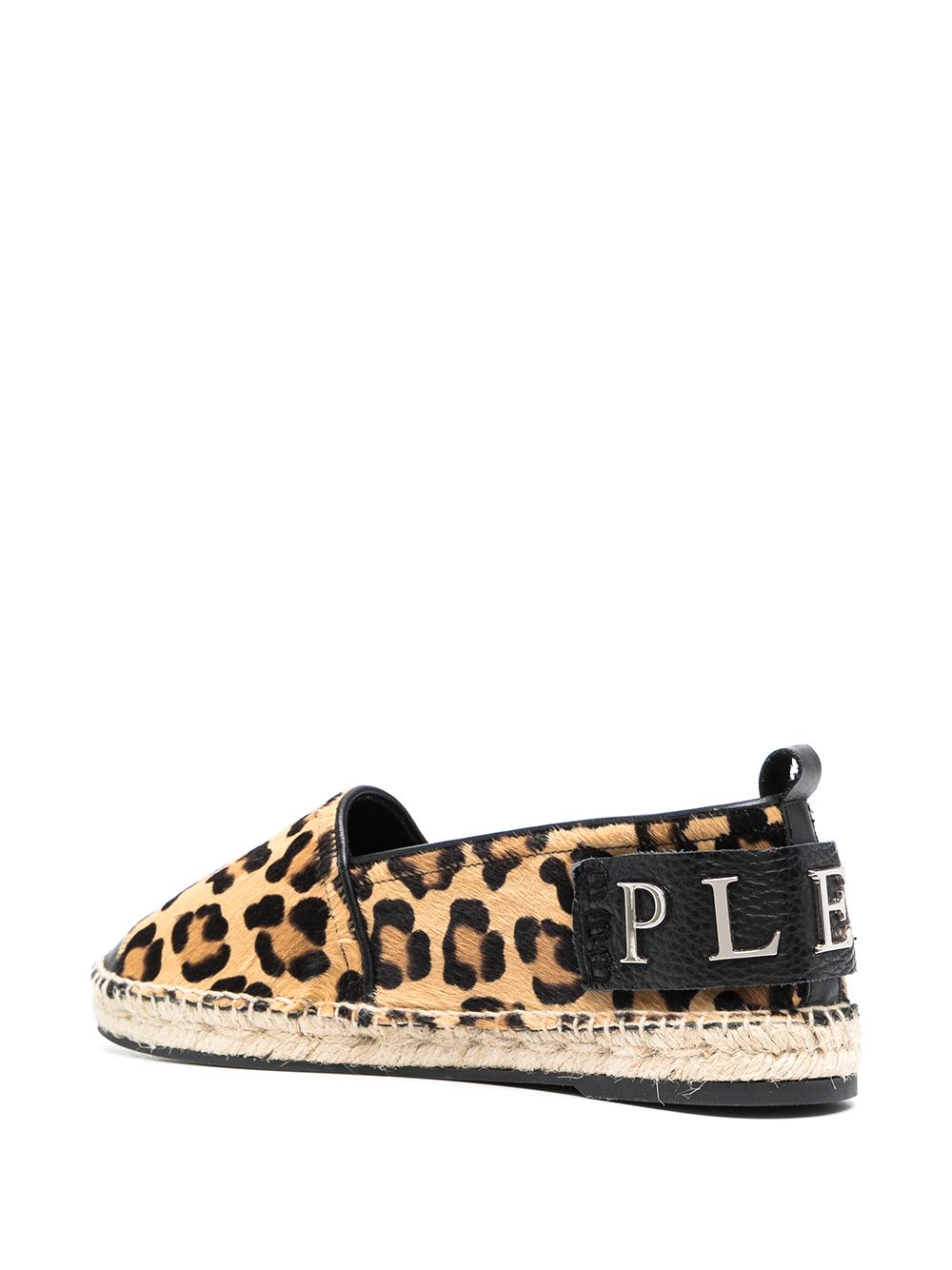 Shop Philipp Plein Leopard-print Slip-on Espadrilles In Brown