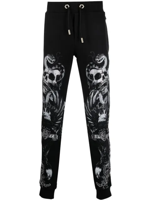 Philipp Plein joggers con motivo de tatuajes 