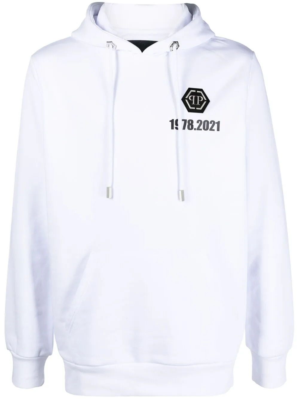 

Philipp Plein hoodie con parche del logo - Blanco
