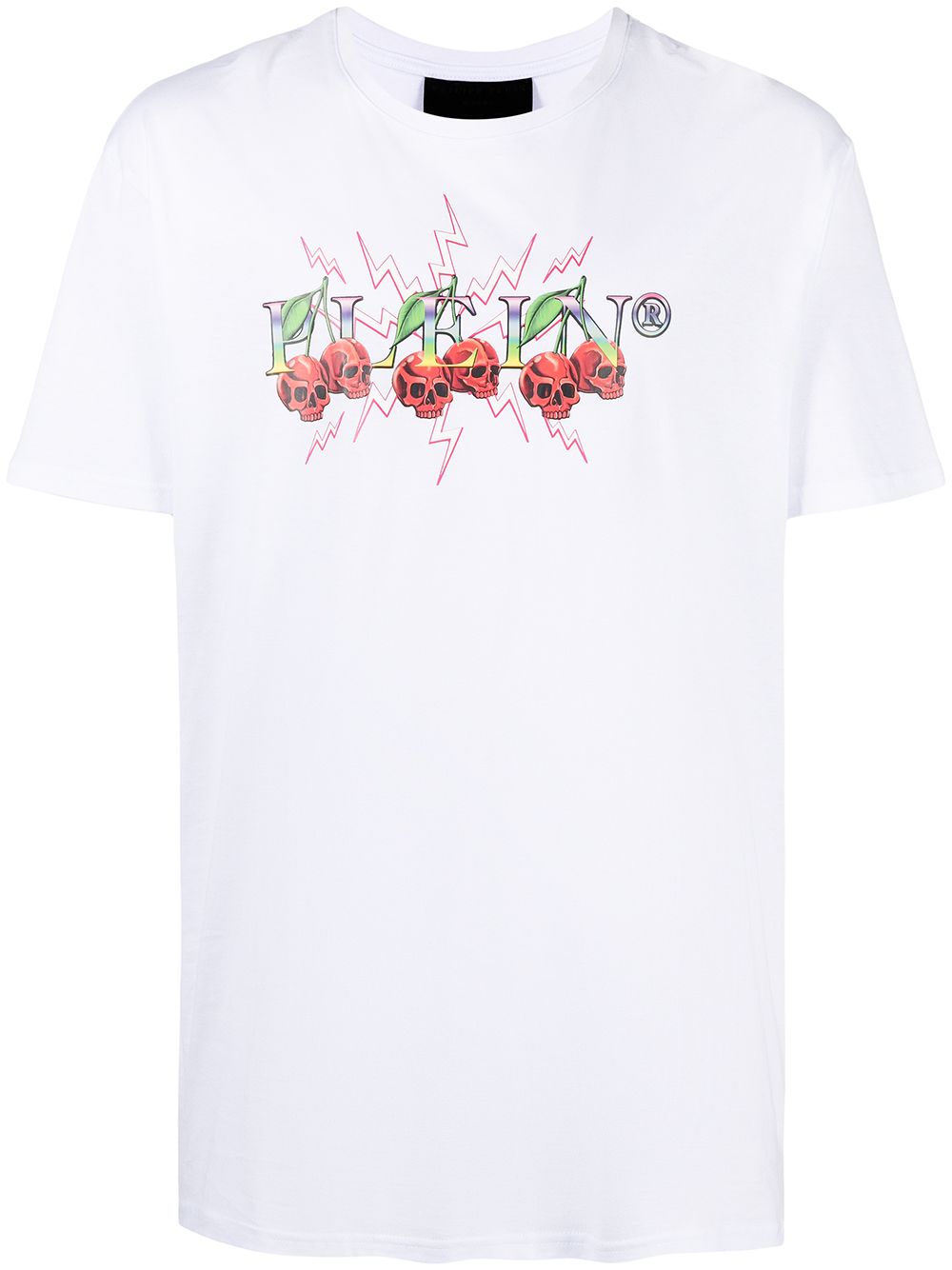 Shop Philipp Plein cherries logo-print T-shirt with Express Delivery ...