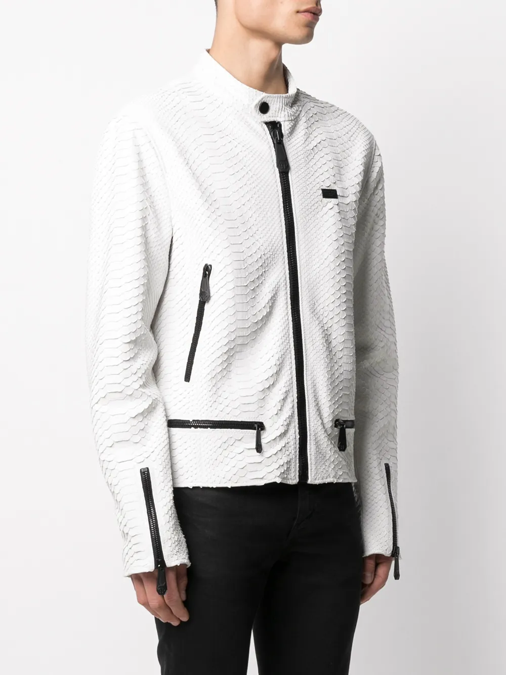  Philipp Plein Jacke Mit Reißverschluss   Weiß 