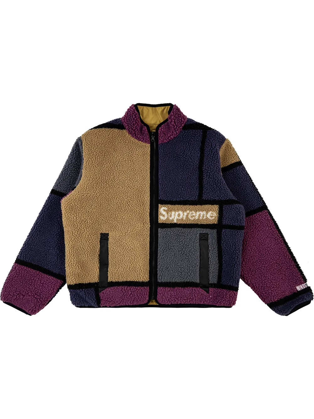 Supreme Reversible color-blocked Fleece Jacket - Farfetch