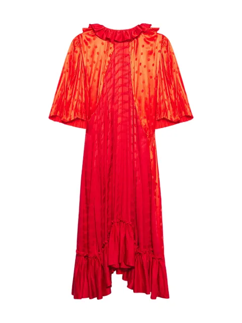 Balenciaga Ruffle polka-dot Wrap Dress 