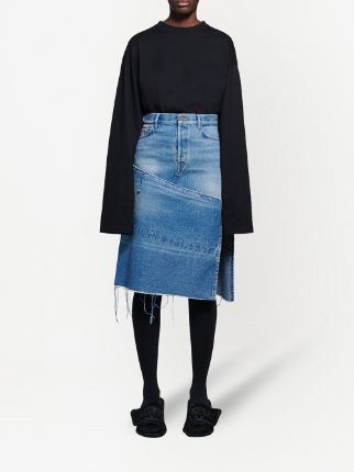 five-pocket slit denim skirt展示图