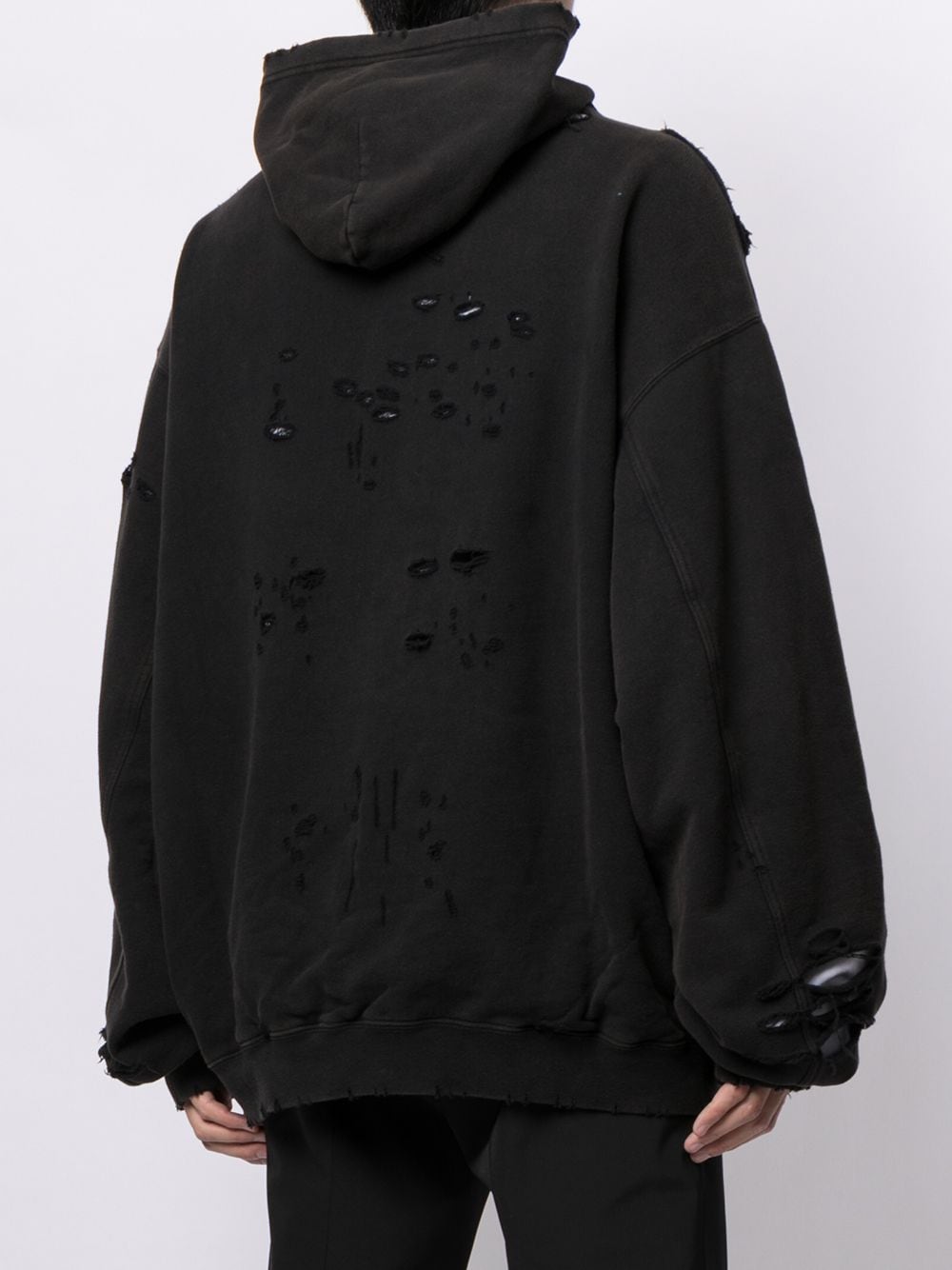фото Balenciaga ripped oversize logo hoodie
