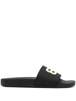 Balenciaga black slides store