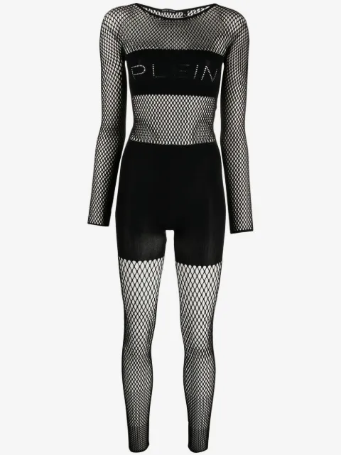 Philipp Plein mesh-panelled jumpsuit