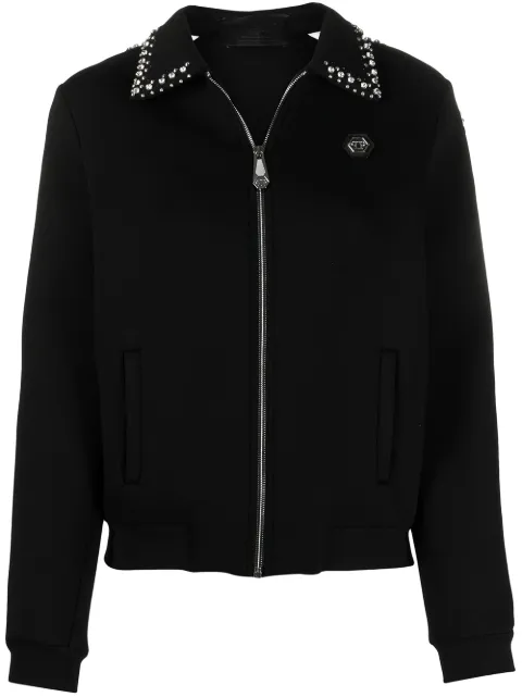 Philipp Plein chamarra bomber con cierre y logo