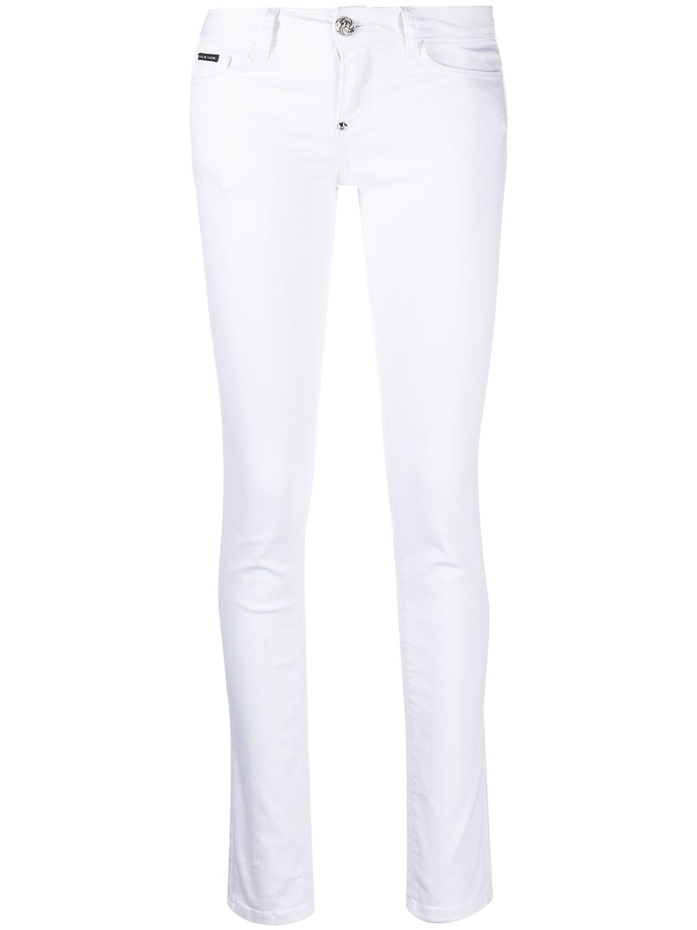 Shop Philipp Plein Iconic Slim Fit Jeans In White
