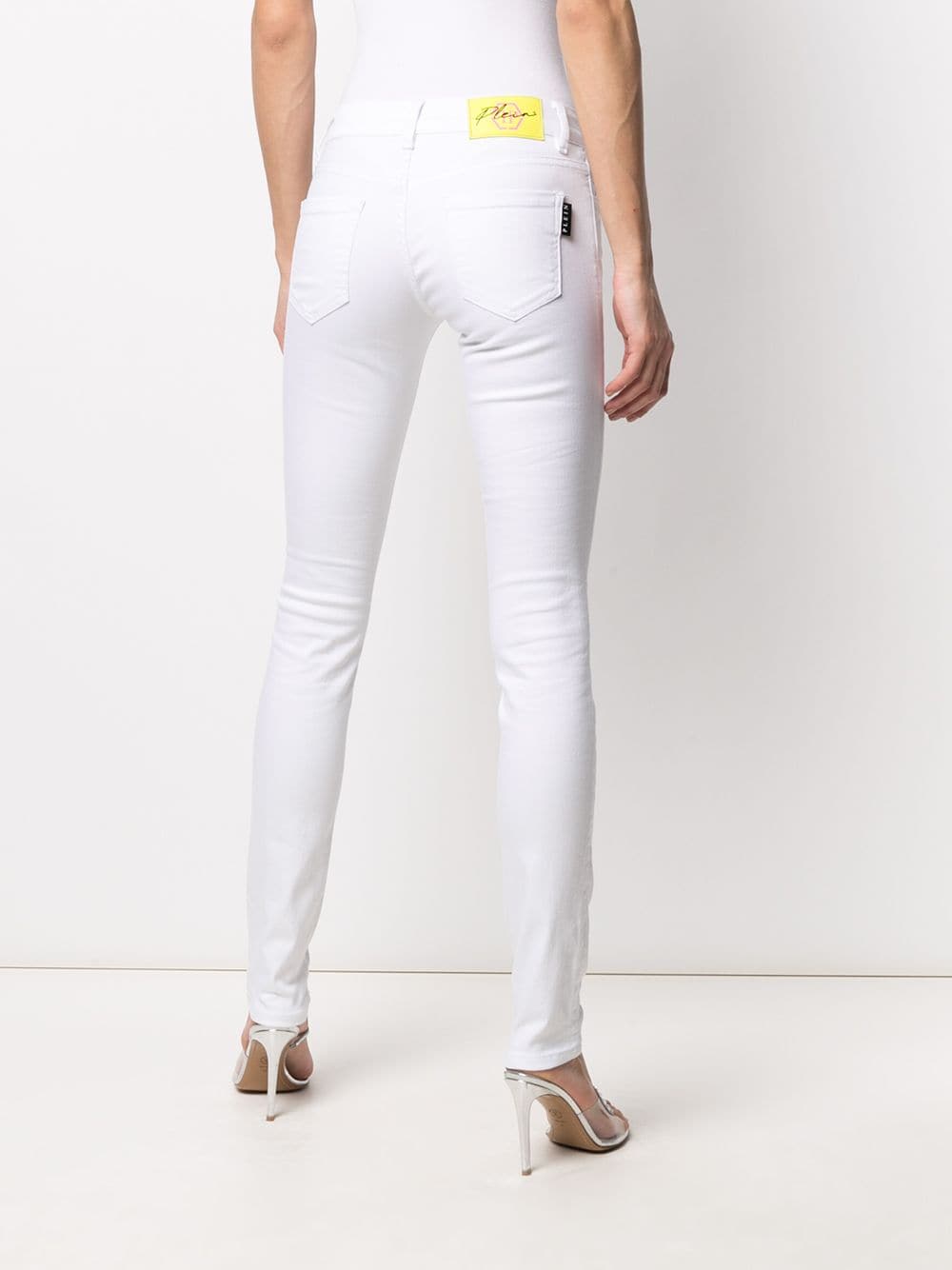 Shop Philipp Plein Iconic Slim Fit Jeans In White