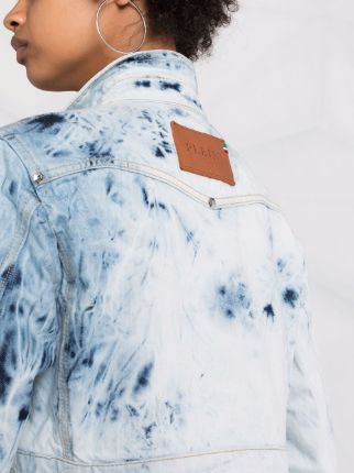 cropped bleached denim jacket展示图