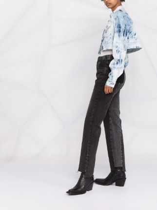 cropped bleached denim jacket展示图