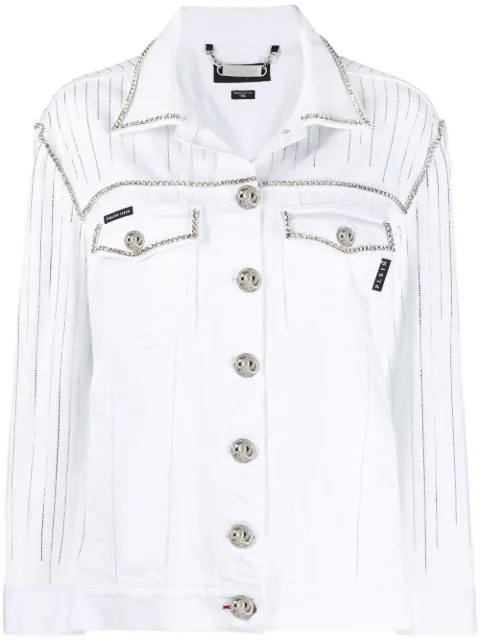 Philipp Plein fringe-detail denim jacket