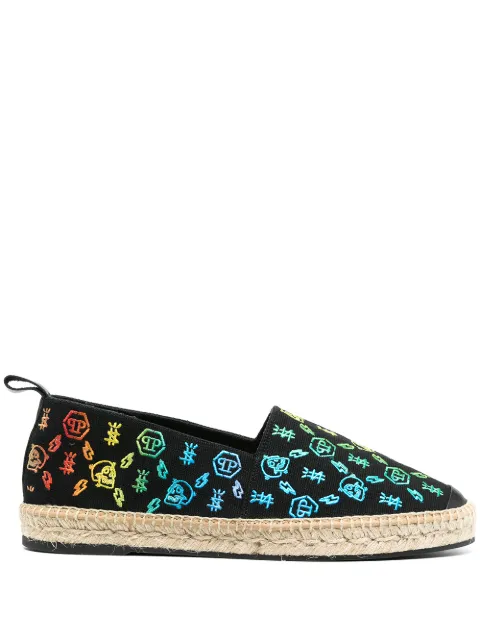 Philipp Plein logo-print espadrilles